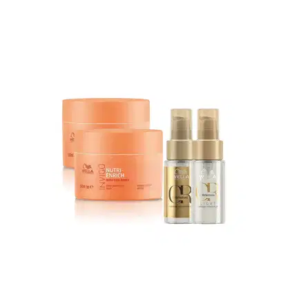 Kit Wella Professionals Nutri-Enrich Oil Reflections Light Four, 4 produtos.