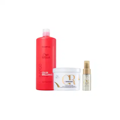 Imagem do produto Kit Shampoos, Máscara e 2 Oil Reflections Light - Wella