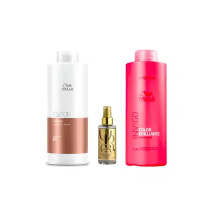 Imagem do produto Kit Shampoos Fusion Repair, Invigo e Oil Reflections - Wella