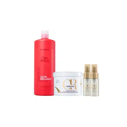Imagem do produto Kit Shampoos, Máscara e 2 Oil Reflections Light - Wella