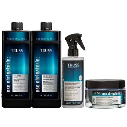 Imagem do produto Kit Truss Uso Obrigatório - Shampoo 1L + Condicionador 1L + Máscara 180g + Leave-in 260ml