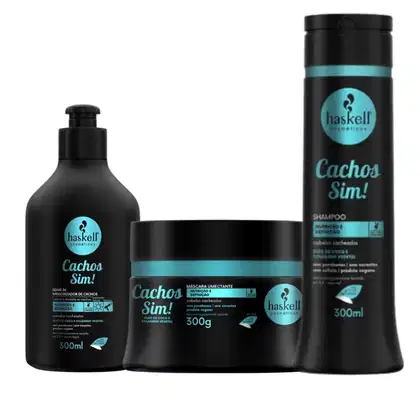 Imagem do produto Kit Haskell Cachos Sim! Total shamp masc leav 300