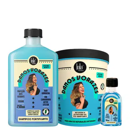 Imagem do produto KIT LOLA FROM RIO DANOS VORAZES SHAMPOO 250ML+MÁSCARA 450G+ÓLEO 50ML
