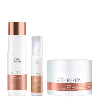 Imagem do produto KIT WELLA PROFESSIONALS FUSION SHAMPOO 250ML+MÁSCARA 150ML+TRATAMENTO RECONSTRUTOR 70ML