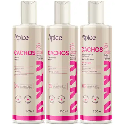 Imagem do produto Kit Apice Cachos Shampoo + Condicionador + Gelatina Ativadora Nova Fragrância 300ml