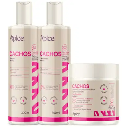 Imagem do produto Kit Apice Shampoo + Condicionador + Ativador De Cachos Tratamento Capilar Cacheado Nova Fragrância