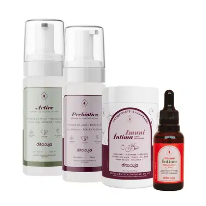 Imagem do produto Kit Cuidados Candidíase | Dita Cuja | Sérum, Espuma, Suplemento