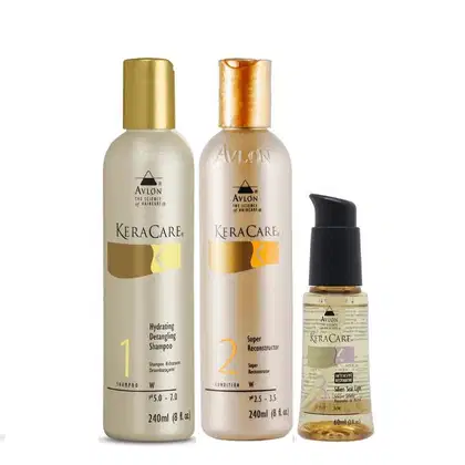 Imagem do produto Kit Avlon KeraCare - Shampoo Hydrating 240ml + Super Reconstrutor 240ml + Silken Seal 60ml