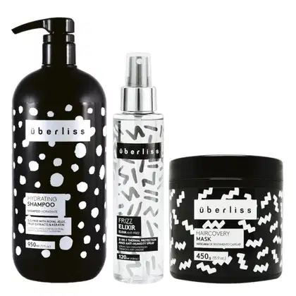 Imagem do produto Kit Avlon Uberliss Hydrating - Shampoo 950ml + Máscara HairCovery 450g + Frizz Elixir 120ml