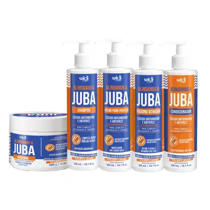 Imagem do produto Kit Widi Care Blindando A Juba - Shampoo + Máscara + Creme de Pentear + Pudding + Condicionador
