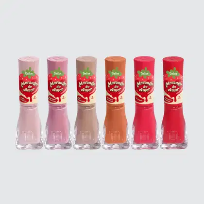 Imagem do produto Kit Esmaltes Dailus - Coleção Morango do Amor (6 esmaltes)