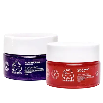 Imagem do produto Kit Skin Care Geleia facial Colágeno e Niacinamida Kokeshi