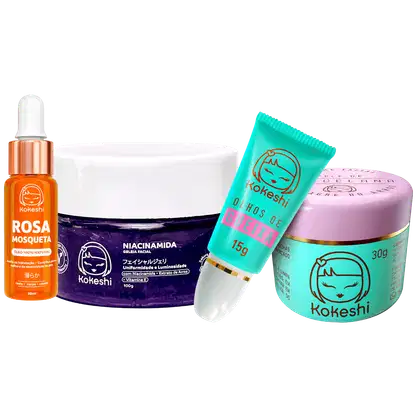 Imagem do produto Kit Skin Care Renovadores Rosa Mosqueta Niacinamida Kokeshi