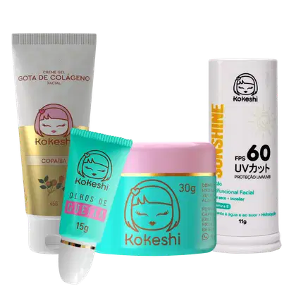 Imagem do produto Kit Bastão Facial FPS60 Renovadores Gota de Colágeno Kokeshi