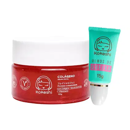 Imagem do produto Kit Skin Care Geleia de colágeno e olhos de gueixa kokeshi