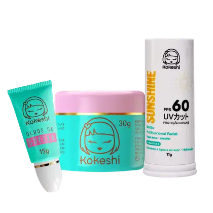 Imagem do produto Kit Bastão Facial FPS60 Renovadores Pele Porcelana Kokeshi
