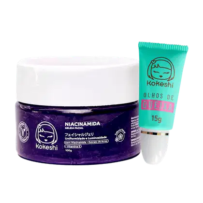 Imagem do produto Kit Skin Care Olhos de Gueixa Geleia de Niacinamida Kokeshi