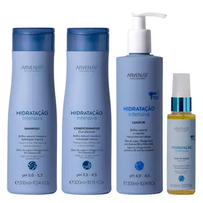 Imagem do produto Kit Arvensis Hidratação Intensiva: Shampoo 300ml e Condicionador 300ml e Leave-in 300ml e Óleo 60ml