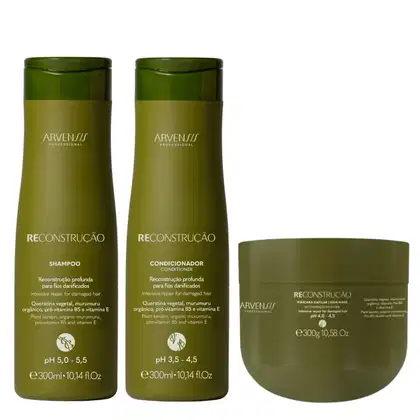Imagem do produto Kit Arvensis Reconstrução - Shampoo 300ml e Condicionador 300ml e Máscara 300ml