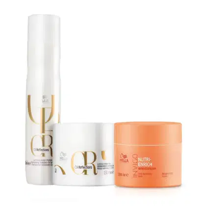 Imagem do produto Kit Wella Professionals Oil Reflections & Enrich Hidra Nutrição Trio (3 Produtos)