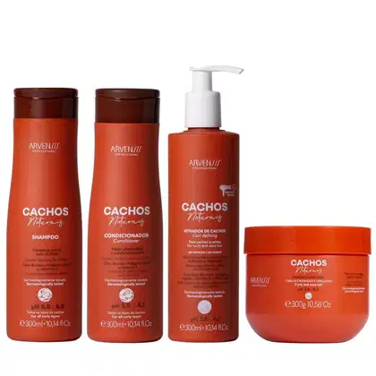 Imagem do produto Kit Arvensis Cachos Naturais - Shampoo & Condicionador 300ml + Ativador 300ml + Máscara 300g