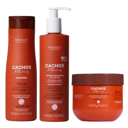 Imagem do produto Kit Arvensis Professional Cachos Naturais - Shampoo 300ml + Ativador 300ml + Máscara 2x1 300g