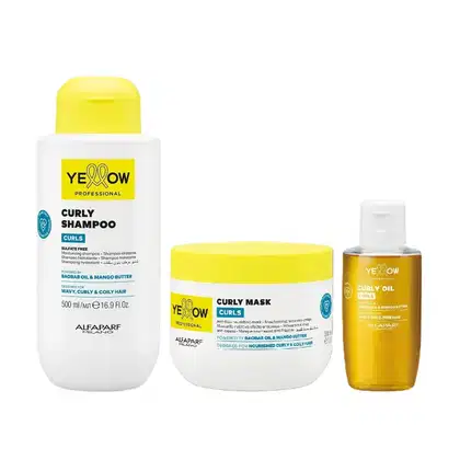 Imagem do produto Kit Yellow Curls - Shampoo 500ml + Máscara 300ml + Óleo 100ml