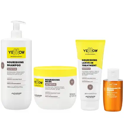 Imagem do produto Kit Yellow Nutritive Tratamento Nutritivo - Shampoo 1L + Máscara 500ml + Leave-In 200ml + Óleo Capilar 100ml