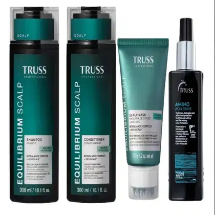 Imagem do produto Kit Truss Equilibrium Scalp - Shampoo 300ml + Condicionador 300ml + Máscara 150g + Amino Liponutriente 225ml