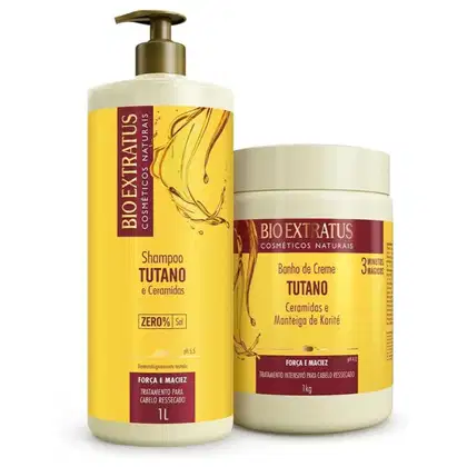 Imagem do produto Kit Bio Extratus Tutano Shampoo e Banho de Creme 1L 1Kg