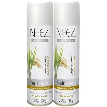 Imagem do produto Kit 2 Shampoo A Seco Para Cabelos Secos Neez Profissional Hidratante Limpeza Revitalizante 250ml