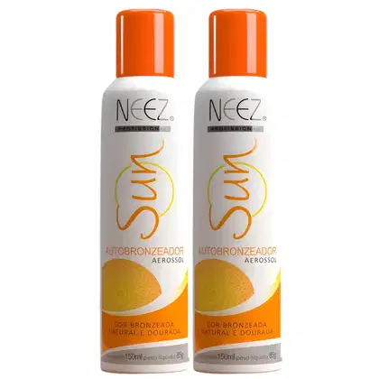 Imagem do produto Kit 2 Spray Autobronzeador Profissional Neez Sun Resultado Imediato Natural Bronze Sem Sol 150ml