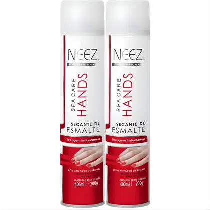 Imagem do produto Kit 2 Secante De Esmalte Profissional Instantâneo Proteção Ativador Brilho Unhas Spray Neez 400ml