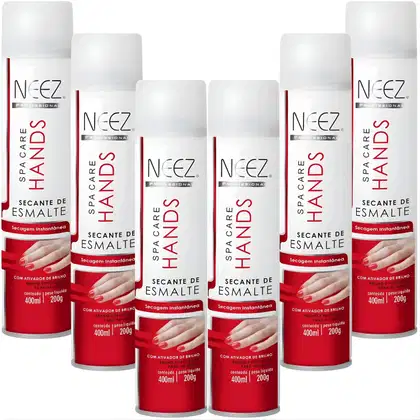 Imagem do produto Kit 6 Secante De Esmalte Profissional Instantâneo Proteção Ativador Brilho Unhas Spray Neez 400ml