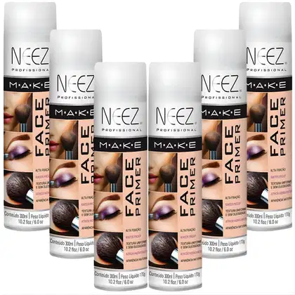 Imagem do produto Kit 6 Primer Maquiagem Spray Neez Profissional Alta Fixação Make A Prova D'agua Facial 300ml