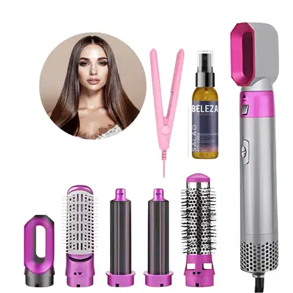 Imagem do produto Kit secador 5 em 1 spray de brilho e perfume e minichapinha