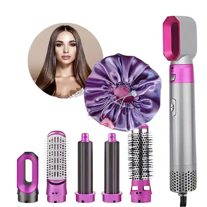 Imagem do produto Kit secador 5 em 1 e touca de cetim Beleza Express