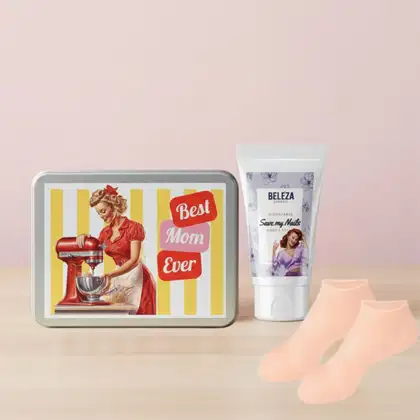 Imagem do produto Kit Melhor Mãe do Mundo meias silicone e creme hidratante
