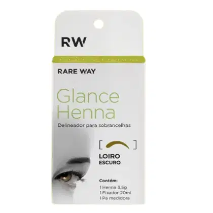 Imagem do produto Kit 2 Henna Glance Cor Loiro Escuro Rare Way 3,5g