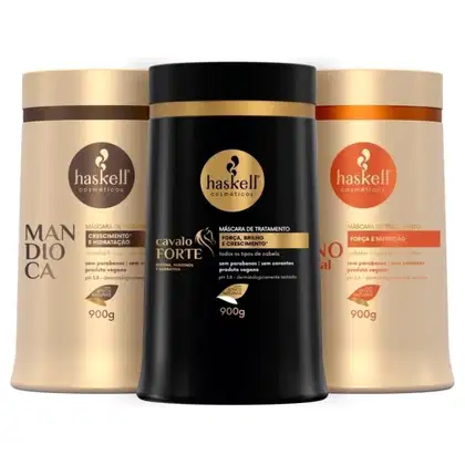 Imagem do produto Cronograma Haskell Mascaras Cavalo Forte, Mandioca e Tutano 900g