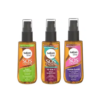 Imagem do produto Kit Salon Line SOS Cachos Nutrição 3 Óleos Capilares