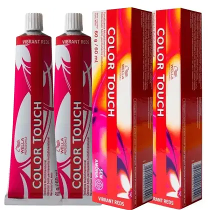 Imagem do produto Tonalizante Cabelo Wella Professionals Color Touch 66/45 Loiro Vermelho Acaju Kit 2 Unidades