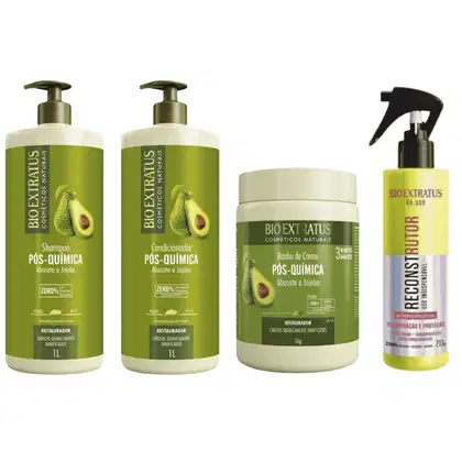 Imagem do produto Kit Bio Extratus Pós Química Shampoo Cond Másc Be Use