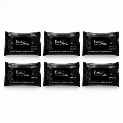 Imagem do produto Kit Basic4u: 6 Lenços Umidecidos Íntimos Higiene e Frescor