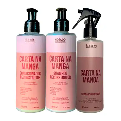 Imagem do produto Kit Kaedo Professional Carta na Manga Shampoo, Condicionador, Potencializador