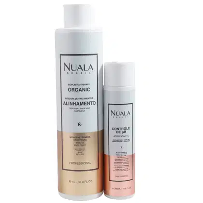 Imagem do produto Kit Nuala Progressiva Orgânica Sem Formol 1L + Acidificante Controle de PH (2 Produtos)