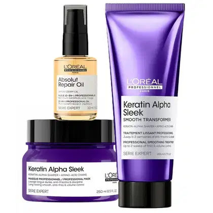 Imagem do produto Trio L'Oréal Professionnel Keratin Alpha Sleek Absolut Oil Hidratação (3 Produtos)