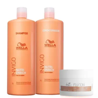 Imagem do produto Trio Wella Professionals Invigo Nutri-Enrich Fusion Salon (3 Produtos)