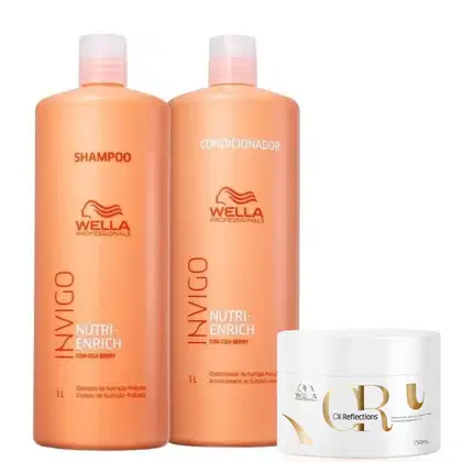 Imagem do produto Trio Wella Professionals Invigo Nutri-Enrich Salon Reflections Care (3 Produtos)