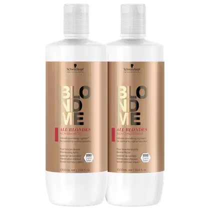 Imagem do produto Kit Schwarzkopf Professional BlondMe Enriquecido para Todos os Loiros Salon Duo (2 Produtos)